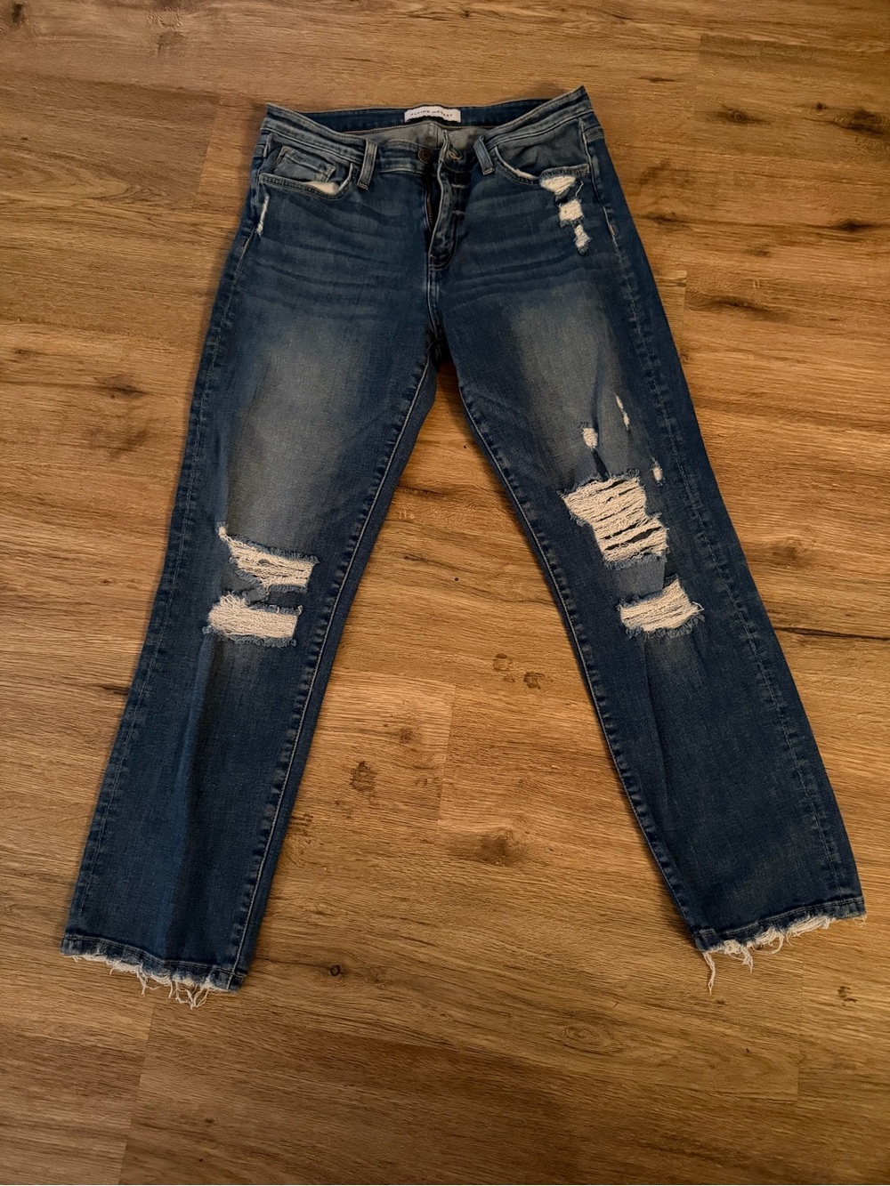 Flying Monkey Dark Blue Distressed Boyfriend Jeans